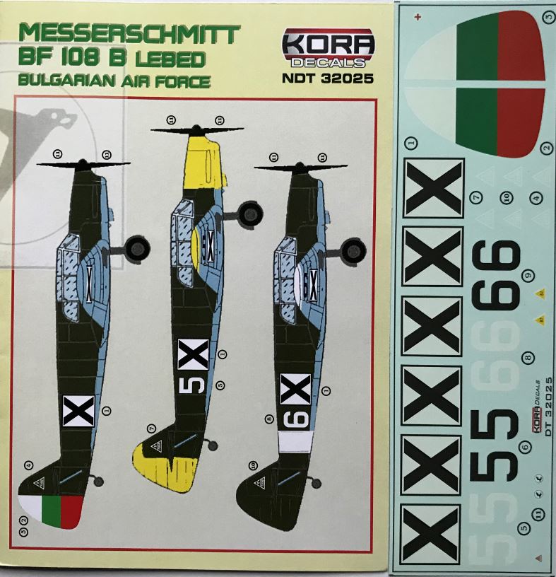 1/32 Decals Bf 108B Lebed Bulgarian Air Force