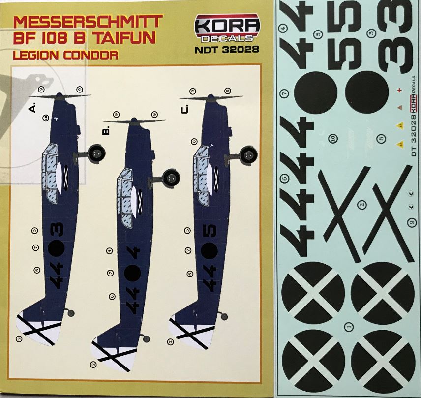 1/32 Decals Bf 108B Taifun Legion Condor