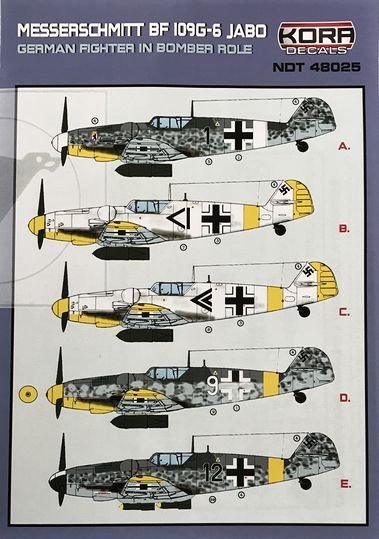 1/48 Decals Bf 109G-6 JABO Fighter in Bomber Role