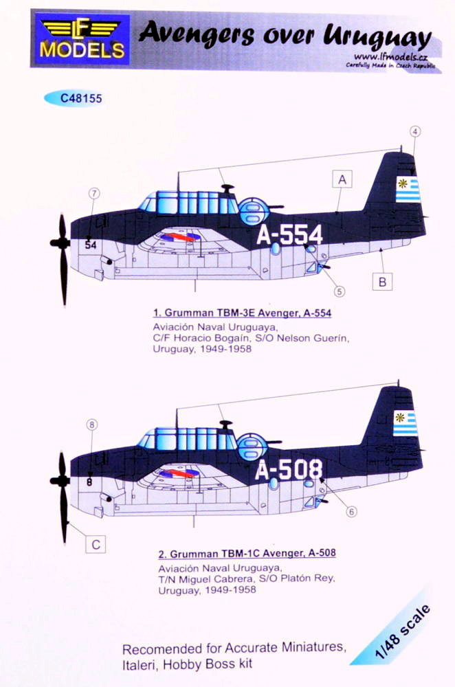 1/48 Decals Grumman TBF Avenger over Uruguay Pt.1