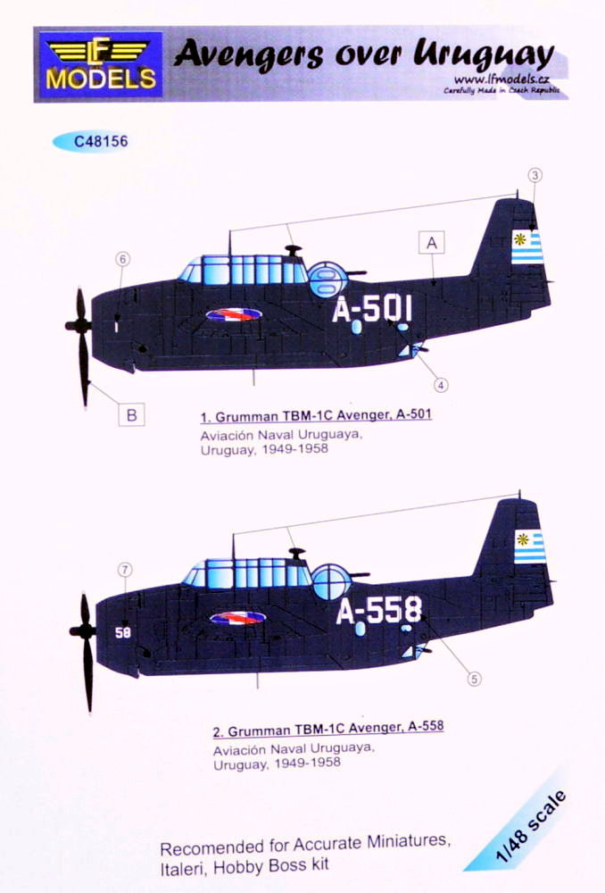 Decal Grumman S-2E / G Tracker Brazilian & Uruguayan Air Force