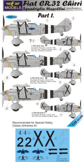 1/48 Decals Fiat CR.32 Chirri Squadr.Musollini I.