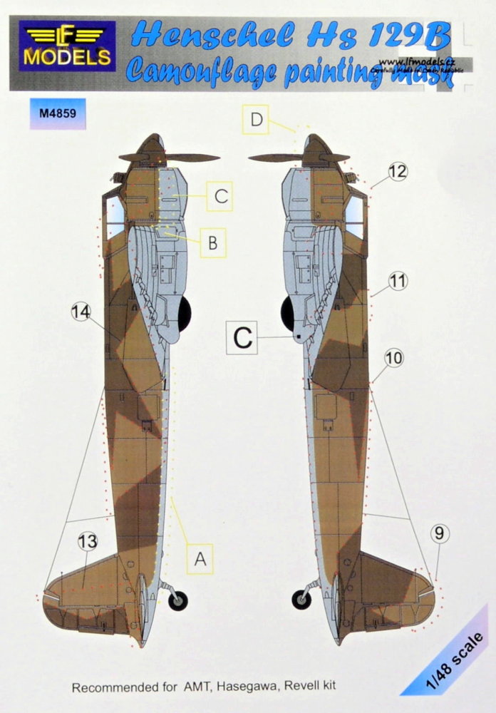 1/48 Mask Henschel Hs 129B Camouflage painting