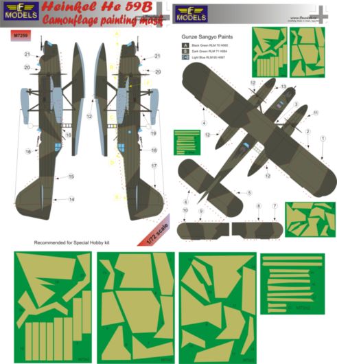 1/72 Mask Heinkel He 59B Camouflage painting