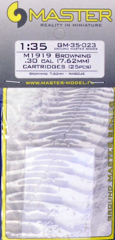 1/35 M1919 Browning .30 cal cartridges (25 pcs.)