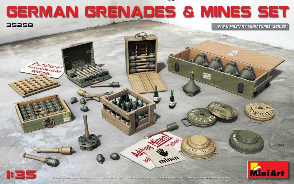 1/35 German Grenades & Mines Set (incl. PE&decals)