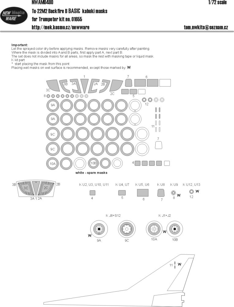 1/72 Mask Tu-22M2 Backfire B BASIC (TRUMP)