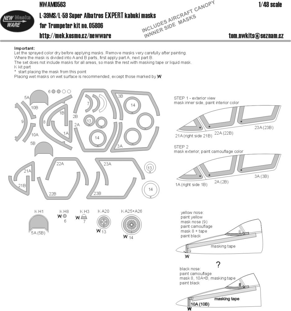 1/48 Mask L-39MS/L-59 Sup.Albatros EXPERT (TRUMP)