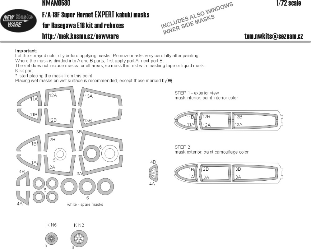 1/72 Mask F/A-18F Super Hornet EXPERT (HAS E18)