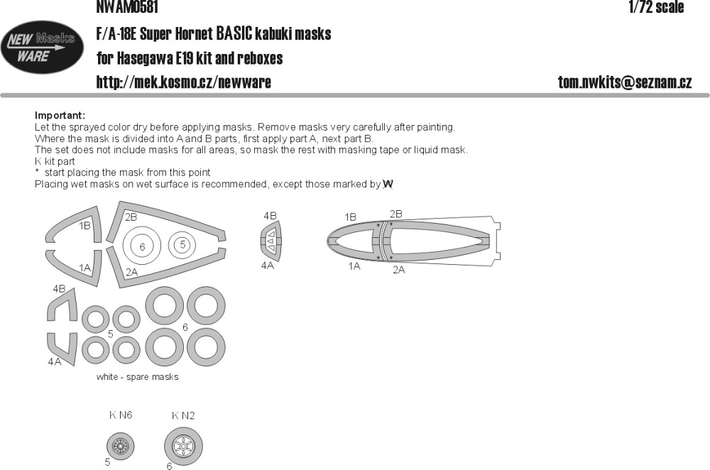 1/72 Mask F/A-18E Super Hornet BASIC (HAS E19)