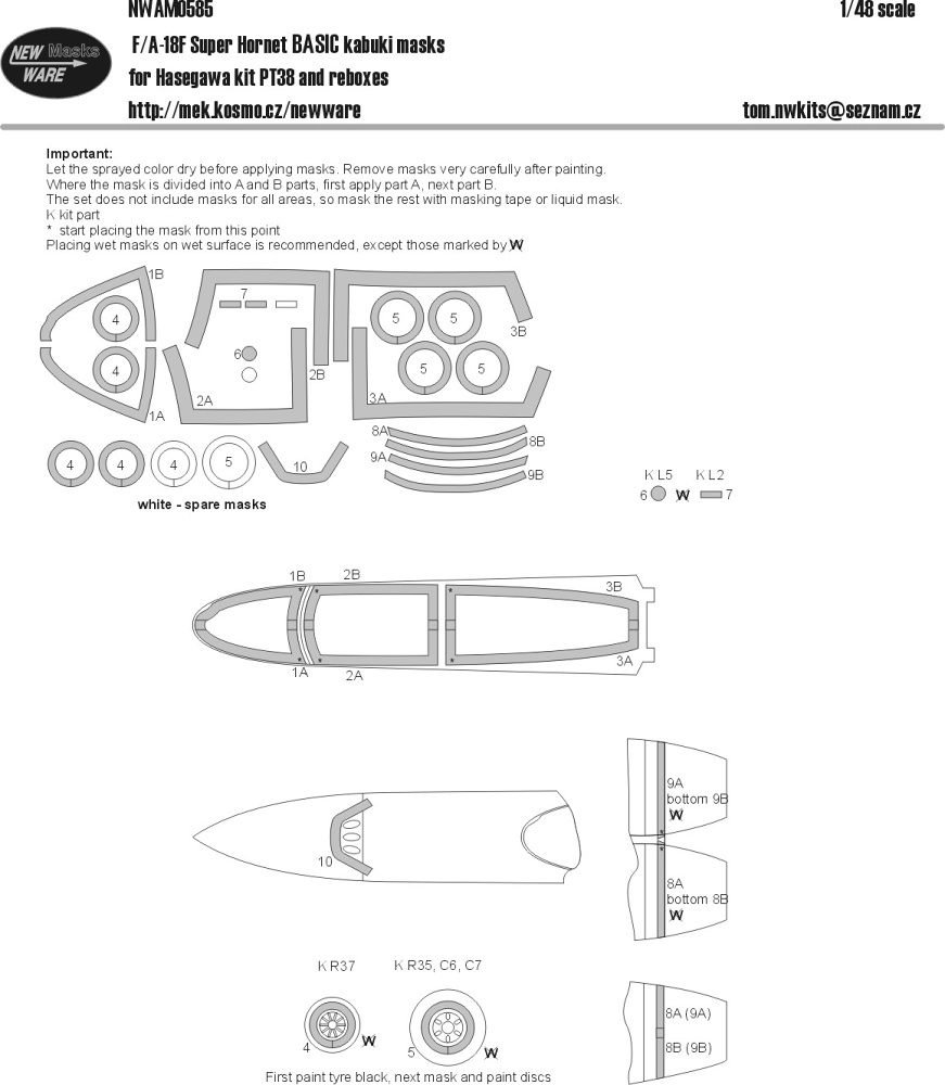 1/48 Mask F/A-18F Super Hornet BASIC (HAS PT38)