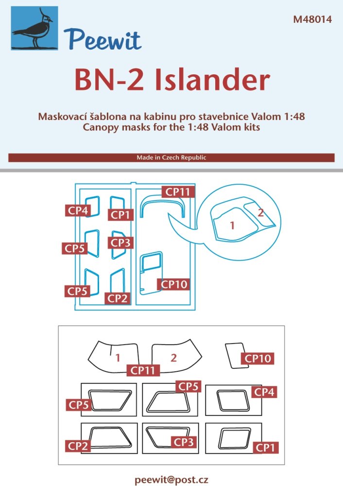 1/48 Canopy mask BN-2 Islander (VALOM)