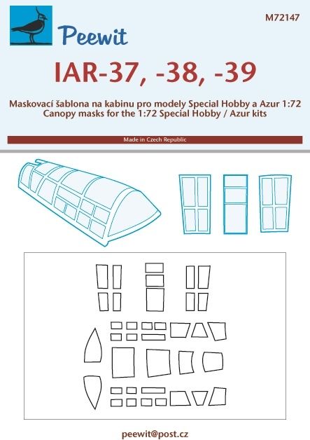 1/72 Canopy mask IAR-37/38/39 (SP.HOBBY)