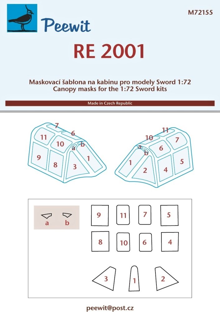 1/72 Canopy mask Regianne RE 2001 (SWORD)