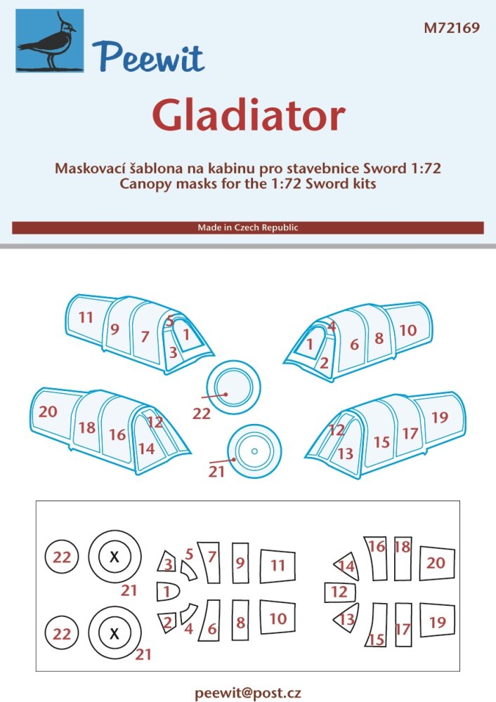 1/72 Canopy mask Gladiator (SWORD)