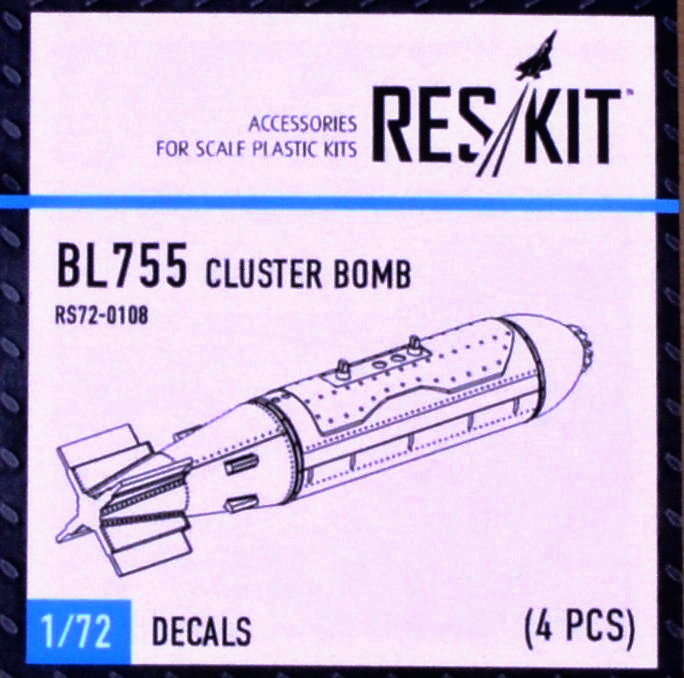 1/72 BL755 Cluster Bomb (4 pcs.)