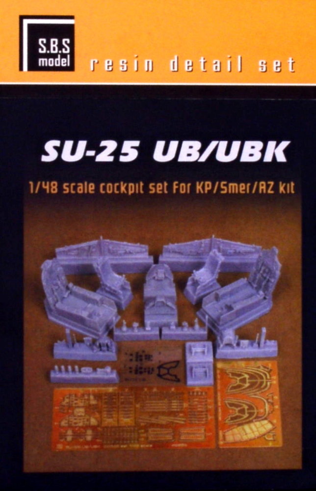 1/48 Su-25 UB/UBK - cockpit set (KP/SMER/AZ)