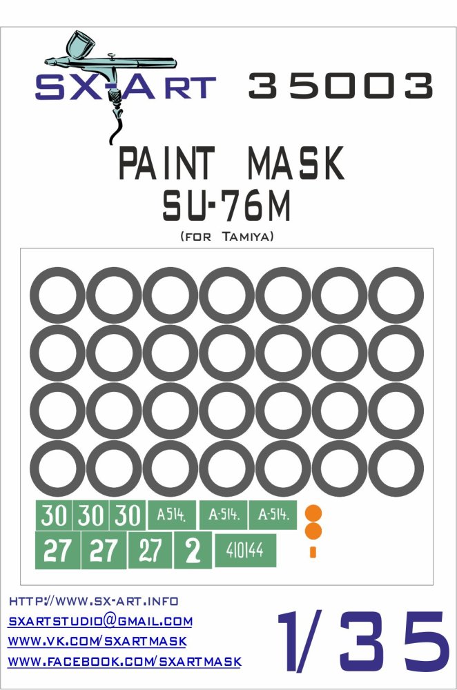 1/35 SU-76M Painting Mask (TAM)