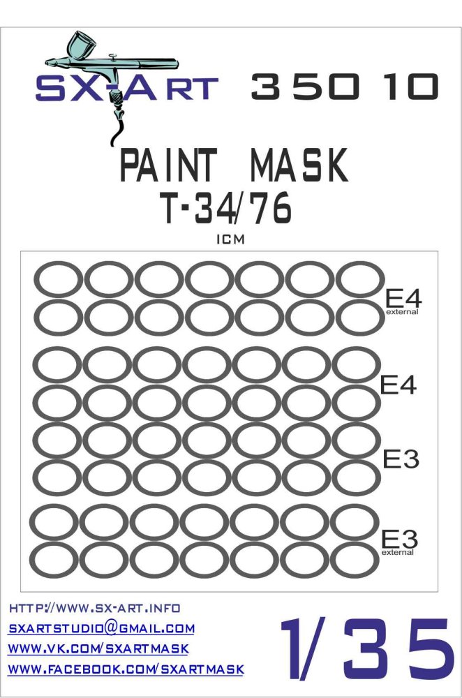 1/35 T-34/76 Painting Mask (ICM)