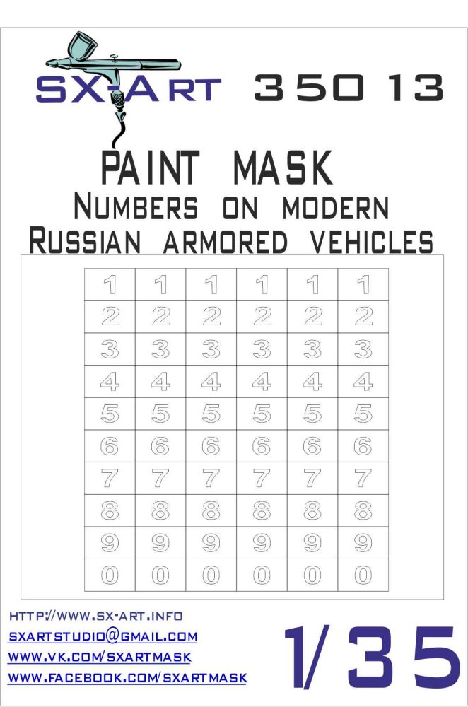 1/35 Mask Numbers on Modern Russian Armor.Vehicles