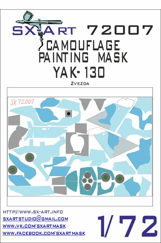 1/72 Yak-130 Camouflage Painting Mask (ZVE)