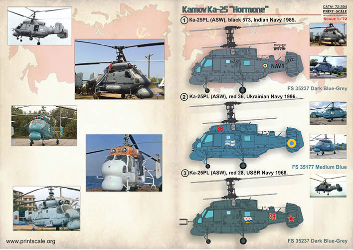 1/72 MicroScale Decals Russian Helicopter MIL Hind Kamov Hormone KA-25 72-460 