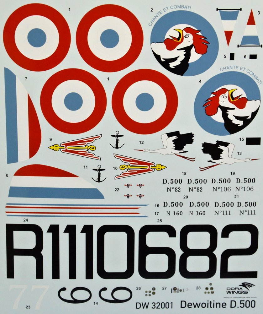 MODELIMEX Online Shop 1/32 Dewoitine D.500 (w/ Cartograf decals