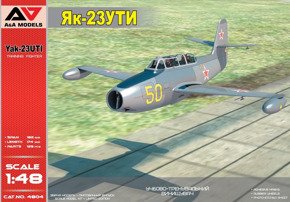 1/48 Yak-23UTI Military trainer (3x camo)