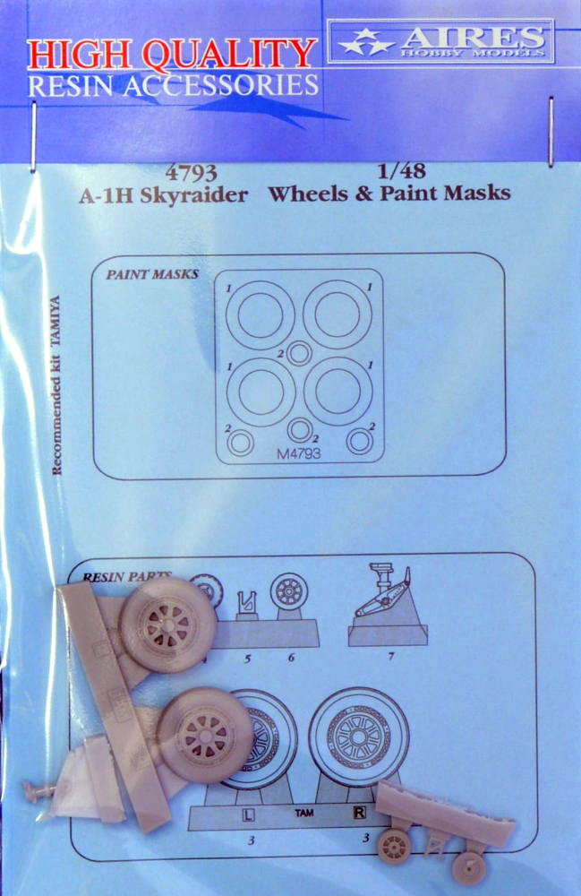 1/48 A-1H Skyraider wheels & paint masks (TAM)