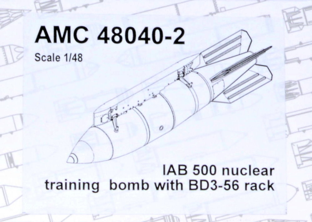 1/48 IAB 500 nuclear training bomb w/ BD3-56 rack