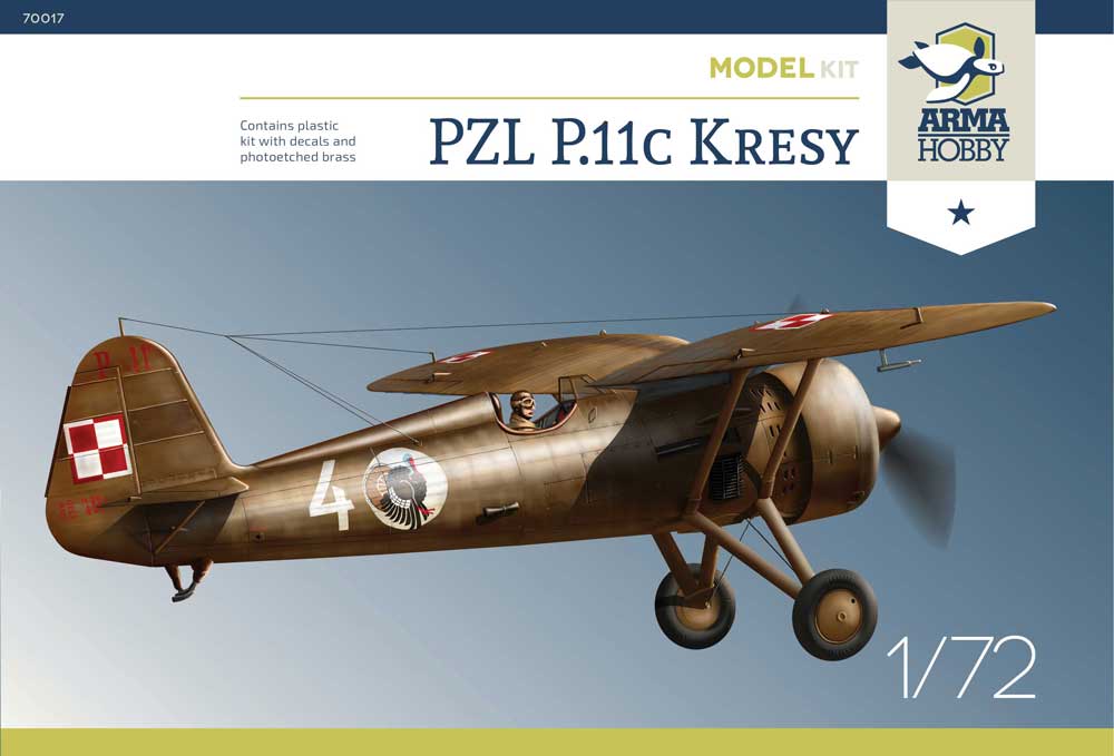 1/72 PZL P.11c Kresy Model Kit (1x camo)