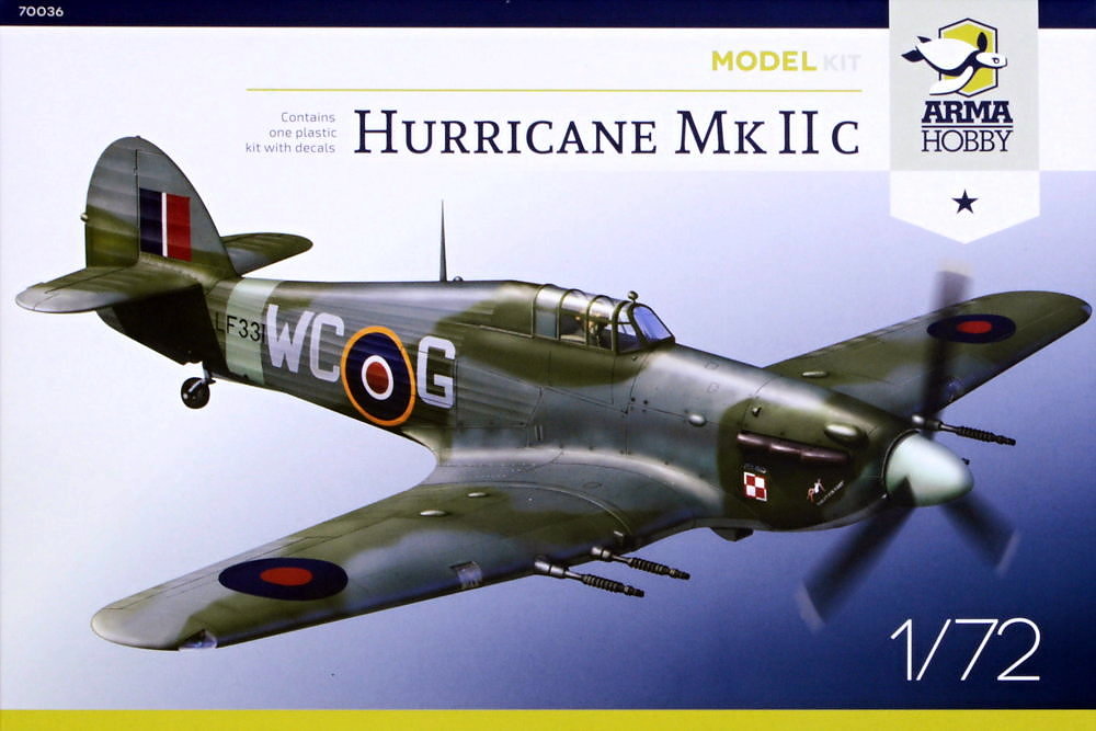 1/72 Hurricane Mk IIc Model Kit (2x camo)