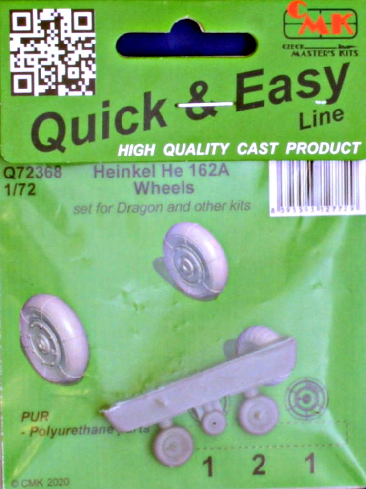 1/72 Heinkel He 162A Wheels (DRAG)