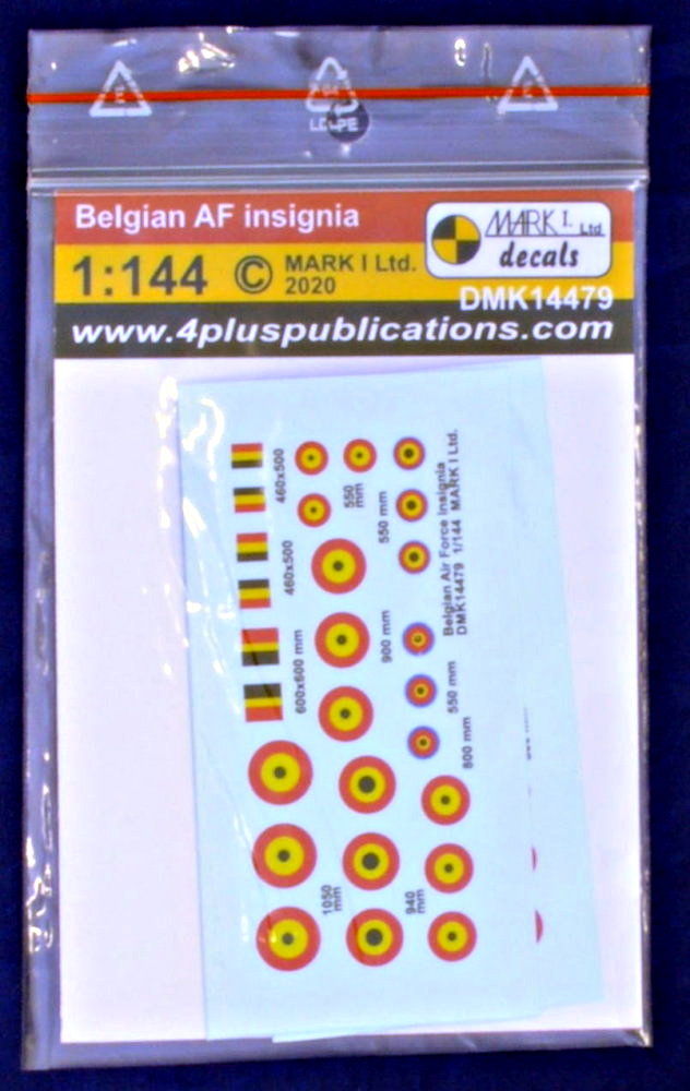 1/144 Decals Belgian AF insignia (2 sets)