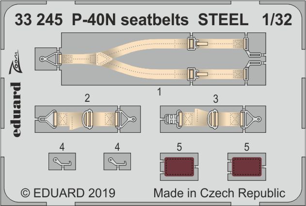 1/32 P-40N seatbelts STEEL (TRUMP)