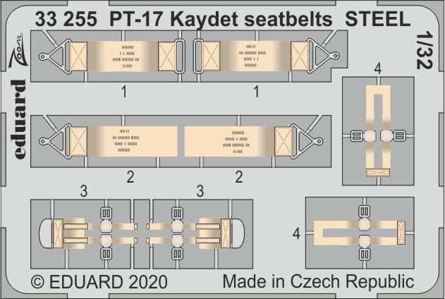 1/32 PT-17 Kaydet seatbelts STEEL (RDN)