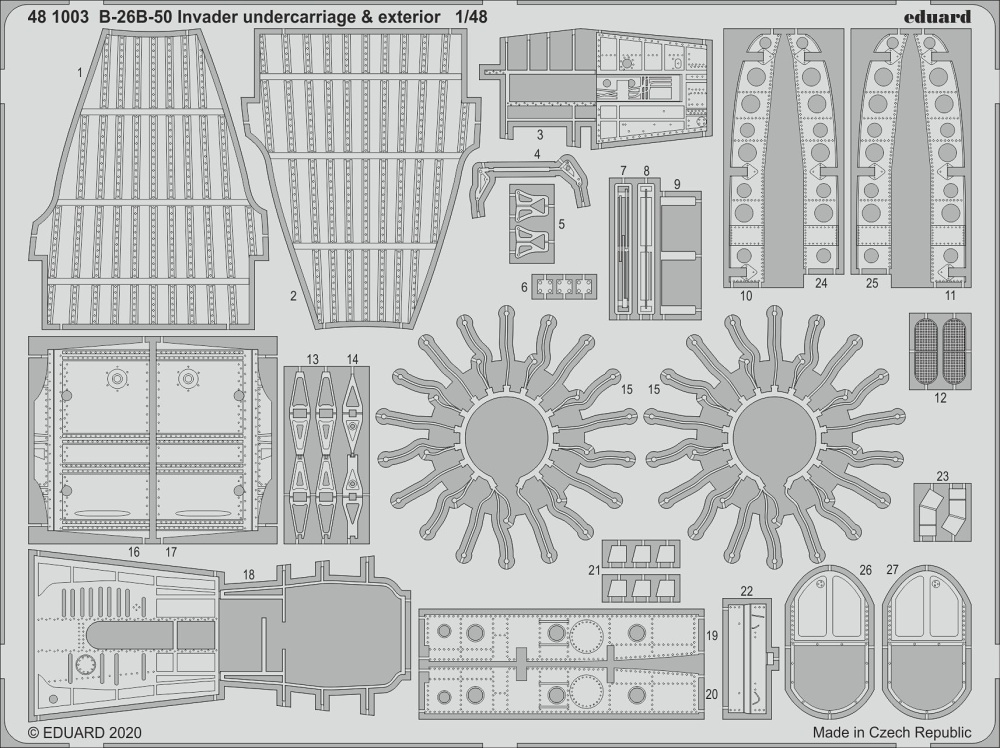 SET B-26B-50 Invader undercarr.&exterior (ICM)