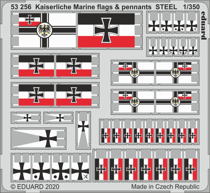 SET 1/350 Kaiserlische Marine flags&pennants STEEL