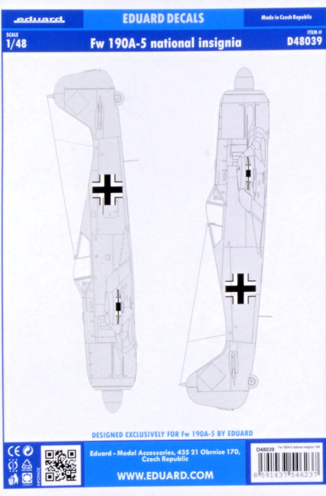 1/48 Fw 190A-5 national insignia (EDU)