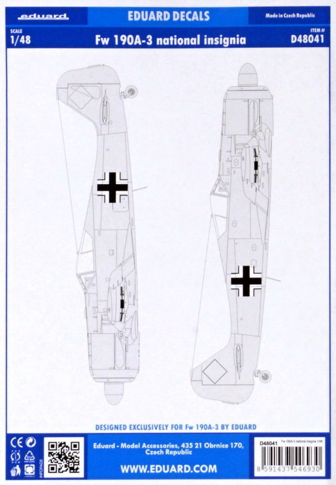 1/48 Fw 190A-3 national insignia (EDU)