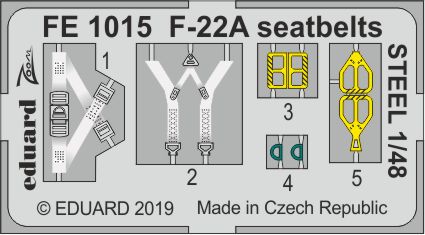 1/48 F-22A seatbelts STEEL (HAS)