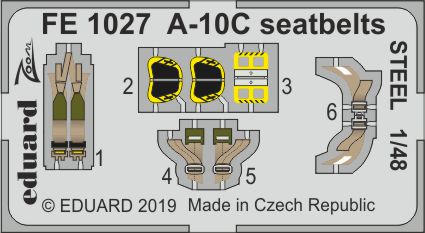 1/48 A-10C seatbelts STEEL (ITA)