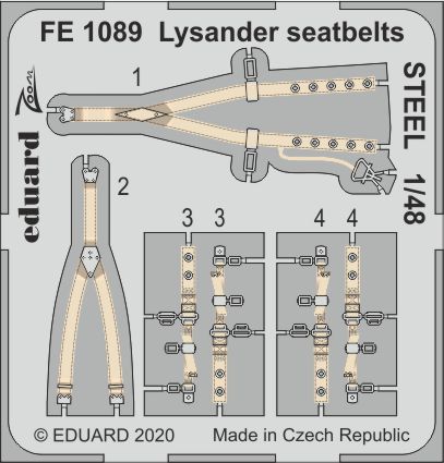 1/48 Lysander seatbelts STEEL (EDU)