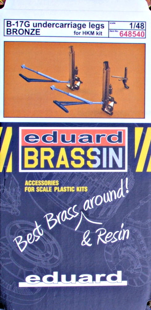 Brassin 1/48 Scale B-17G undercarriage legs BRONZE (HKM) - 648540 Brassin 1/48 Scale B-17G undercarriage legs BRONZE (HKM) - 648540