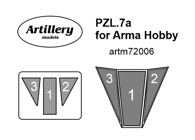 1/72 Masks for PZL.7a (ARMA HOBBY)