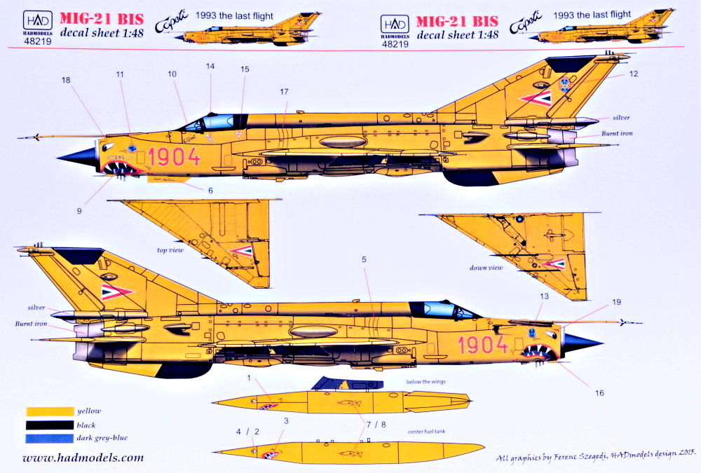 1/48 Decal MiG-21bis (1993 The Last Flight)