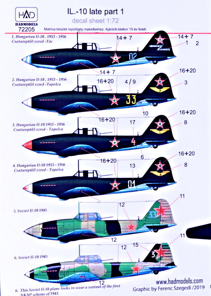 1/72 Decal IL-10 late (7x camo) Part 1