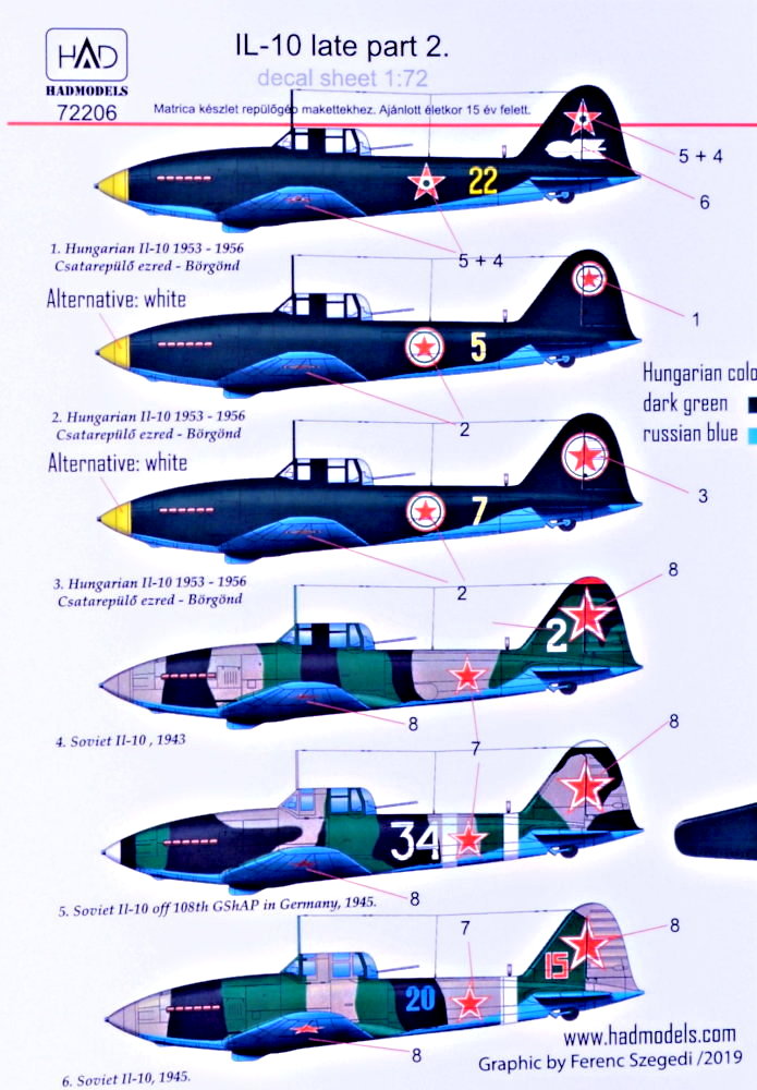 1/72 Decal IL-10 late (6x camo) Part 2