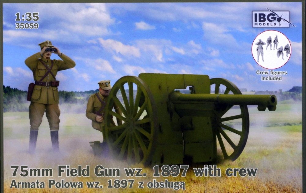 1/35 75mm Field Gun wz.1897 with crew