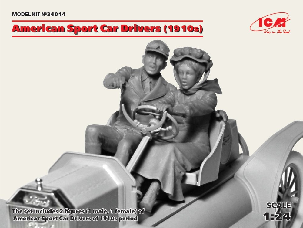 1/24 American Sport Car Drivers, 1910s (2 fig.)